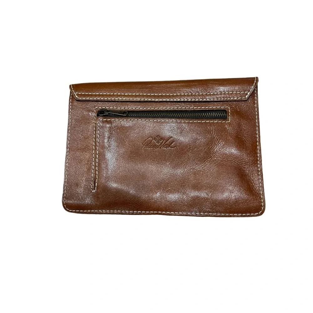 PATRICIA NASH Florence Midi Envelope Clutch Bag with Tooled & Smooth Leather‌‌